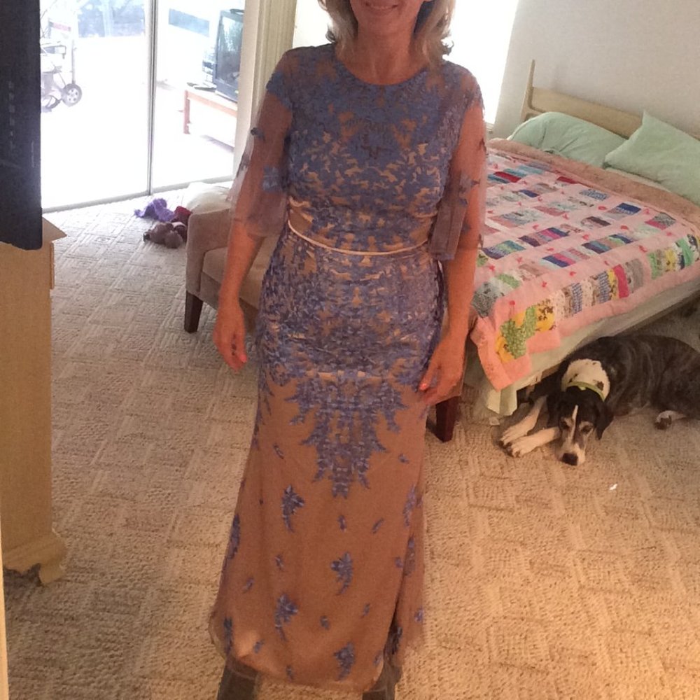 JS Collection Full Length Embroidered Dress
